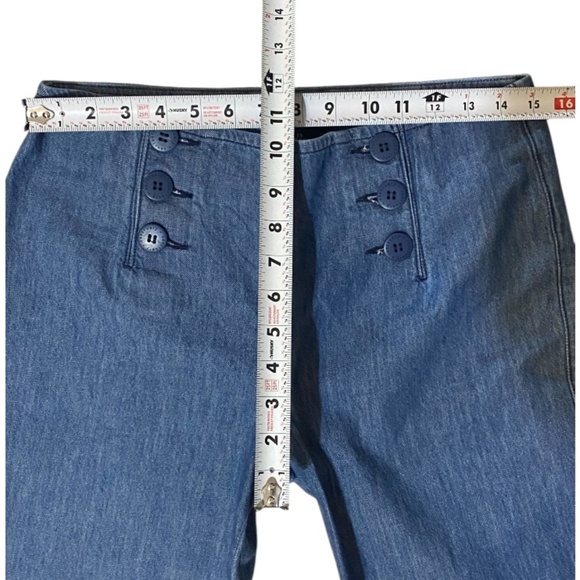 Sanctuary Linen/cotton blend wide leg sailor trouser jean. Sz 28 - Picture 9 of 15